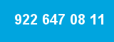 922 647 08 11 922 647 08 11